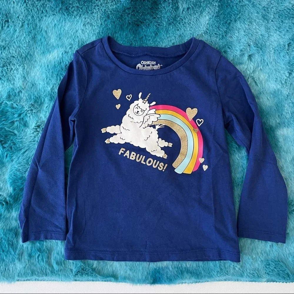 OshKosh B’gosh Toddler Girl Long Sleeve Graphic Tee Size 2T